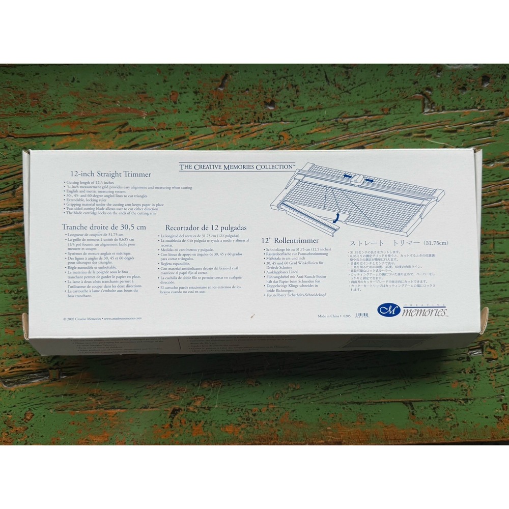 CREATIVE MEMORIES 12 inch Straight Trimmer Cutter w/Ruler + Tearing Tool - Picture 2 of 4